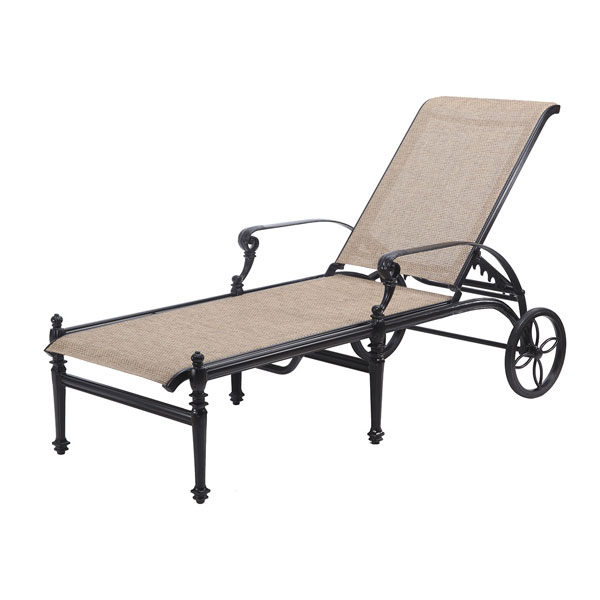 Grand Terrace Cast Aluminum Chaise Lounge by Gensun - Image 2
